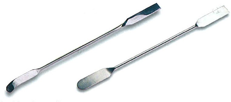 Spatola Doppia In Acciaio Inox Per Trucco - Miscelatore Per Fondotinta, Correttore, Rossetto, 16 Cm, Argento